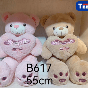 PELUCHE OSO AMOR 55 CM CORAZON CON LUZ   , PRECIO PUBLICADO ES AL POR MAYOR Y DEBEN SER 4 UNIDADES DEL MISMO 