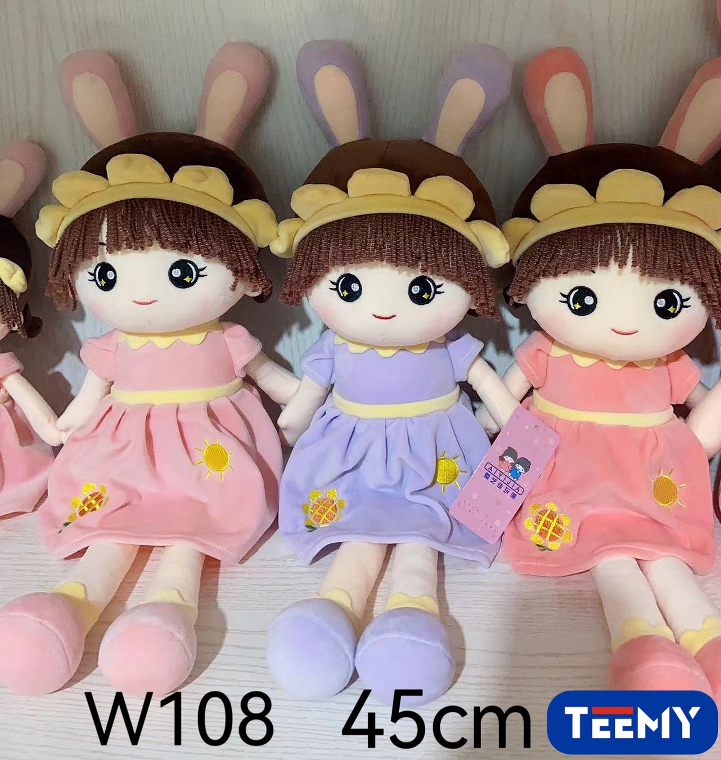 PELUCHE MUÑECA PEPONA 45 , PRECIO PUBLICADO ES AL POR MAYOR Y DEBEN SER 3 UNIDADES DEL MISMO  (W108) 1