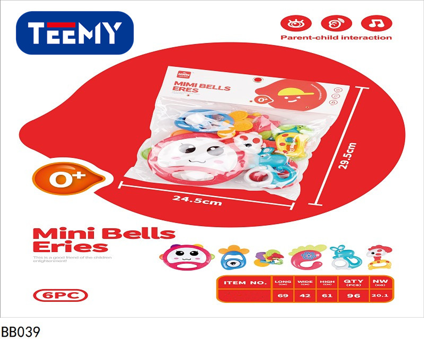 SONAJERO DE BEBES, PRECIO PUBLICADO ES AL POR MAYOR Y DEBEN SER 3 UNIDADES DEL MISMO  (BB039) 1