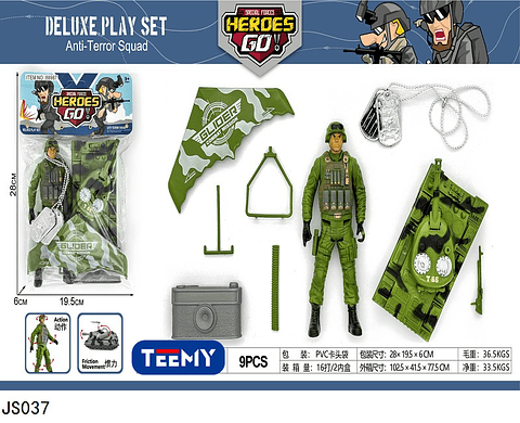 SET MILITAR  , PRECIO PUBLICADO ES AL POR MAYOR Y DEBEN SER 3 UNIDADES DEL MISMO  (JS037)