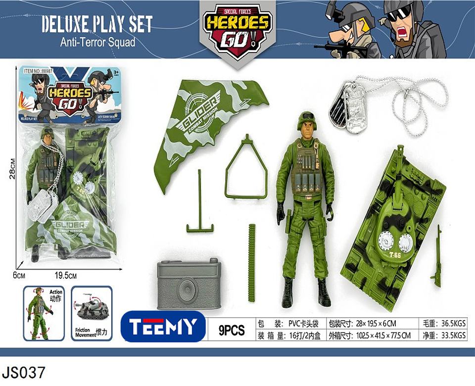 SET MILITAR  , PRECIO PUBLICADO ES AL POR MAYOR Y DEBEN SER 3 UNIDADES DEL MISMO  (JS037) 1