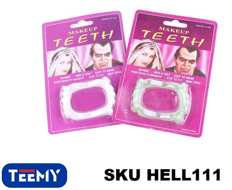 DIENTES VAMPIRO PAQUETE 12 PZAS (HELL111)