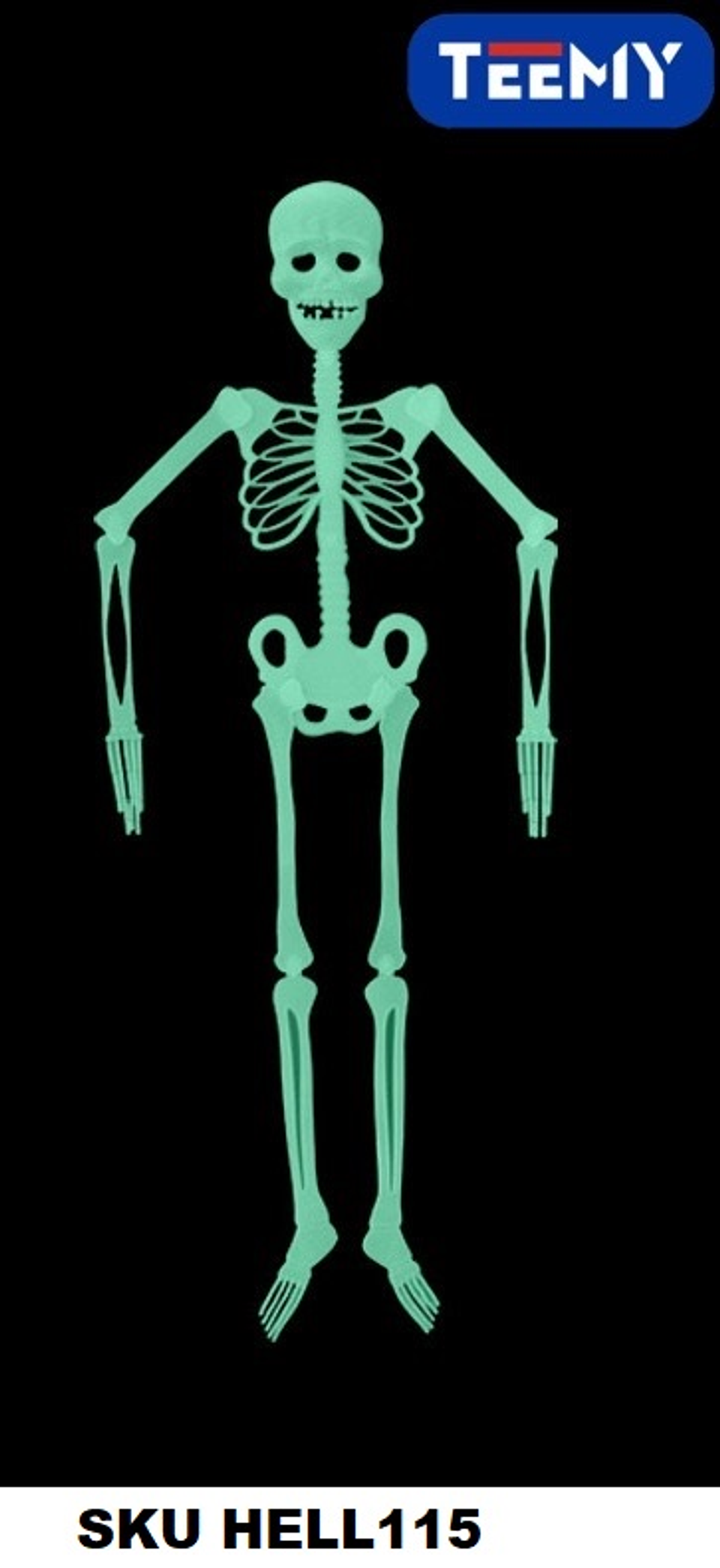 CALABERA BRILLA EN LA OSCURIDAD 0.9 MTS PAQUETE 12 PZAS (HELL115) 1