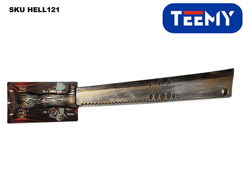 ACCESORIO DISFRAZ HALLOWEEN MACHETE , PRECIO PUBLICADO ES AL POR MAYOR Y DEBEN SER 3 UNIDADES DEL MISMO  (HELL121)