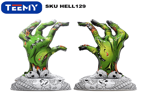 GLOBOS HALLOWEEN PAQUETE 6 PZAS, MEDIDAS 122 CM X 62 CM (HELL129)