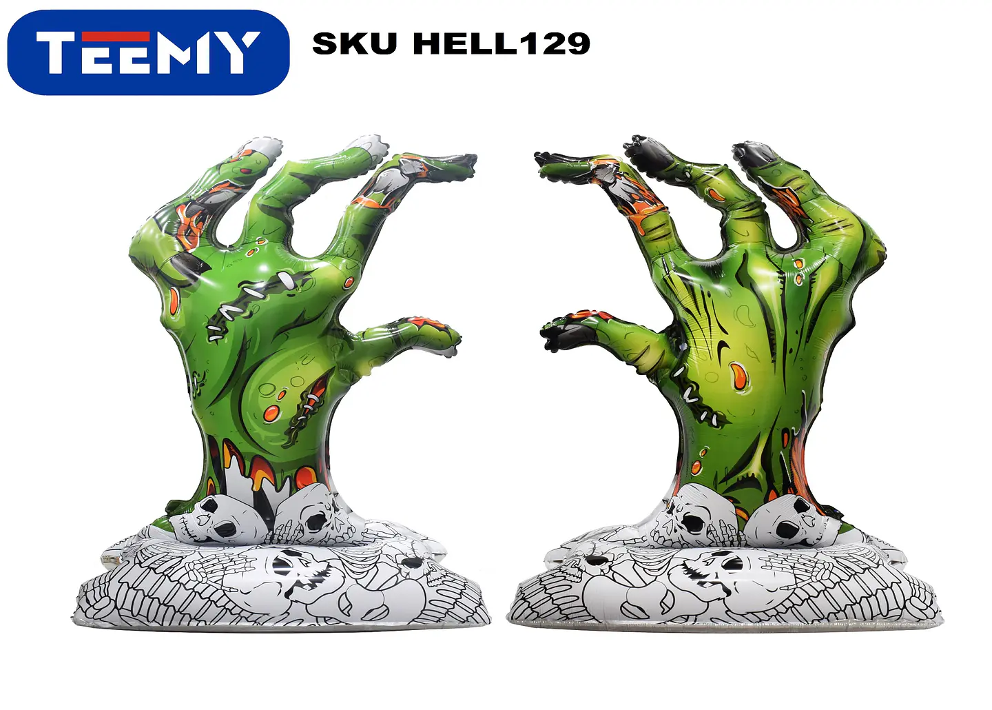 GLOBOS HALLOWEEN PAQUETE 6 PZAS, MEDIDAS 122 CM X 62 CM (HELL129) 1