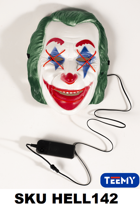 MASCARA DE HALLOWEEN BRILLA  , PRECIO PUBLICADO ES AL POR MAYOR Y DEBEN SER 3 UNIDADES DEL MISMO  (HELL142)