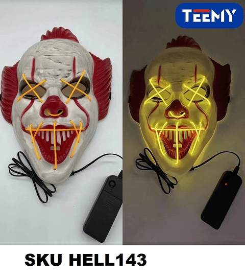 MASCARA DE HALLOWEEN BRILLA  , PRECIO PUBLICADO ES AL POR MAYOR Y DEBEN SER 3 UNIDADES DEL MISMO  (HELL143)