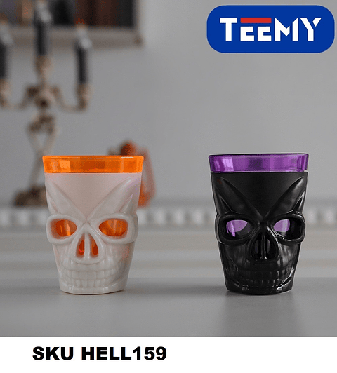 VASOS HALLOWEEN PAQUETE 12 PZAS (HELL159)