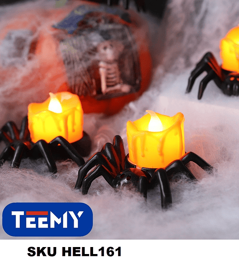 ARAÑA CON VELA PAQUETE 12 PZAS (HELL161)