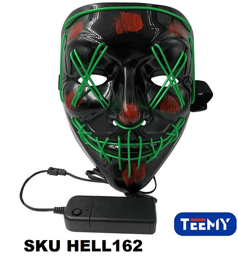 MASCARA DE HALLOWEEN BRILLA  , PRECIO PUBLICADO ES AL POR MAYOR Y DEBEN SER 3 UNIDADES DEL MISMO  (HELL162)