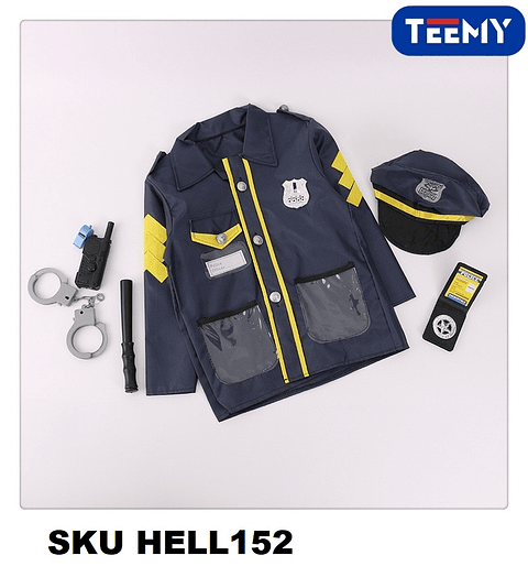 DISFRAZ POLICIA HALLOWEEN , 3 DEL MISMO POR MAYOR  (HELL152)