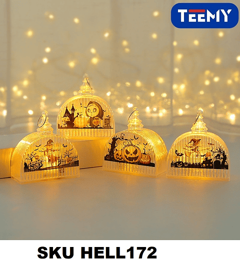 ADORNOS HALLOWEEN CON LUCES PAQUETE 12 PZAS (HELL172)