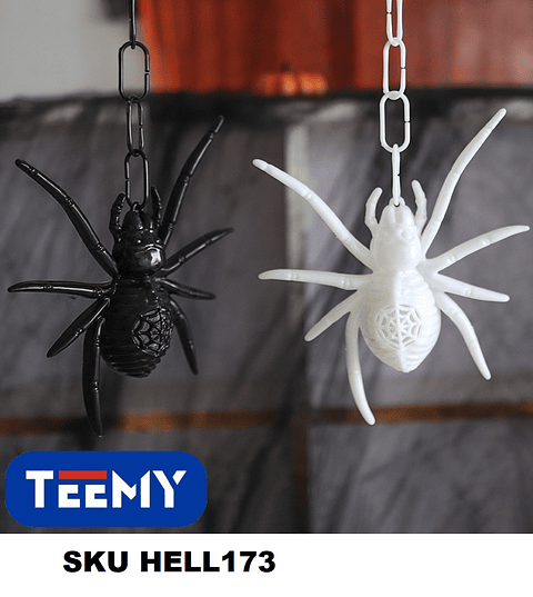ARAÑAS HALLOWEEN DECORACION PAQUETE 12 PZAS (HELL173)