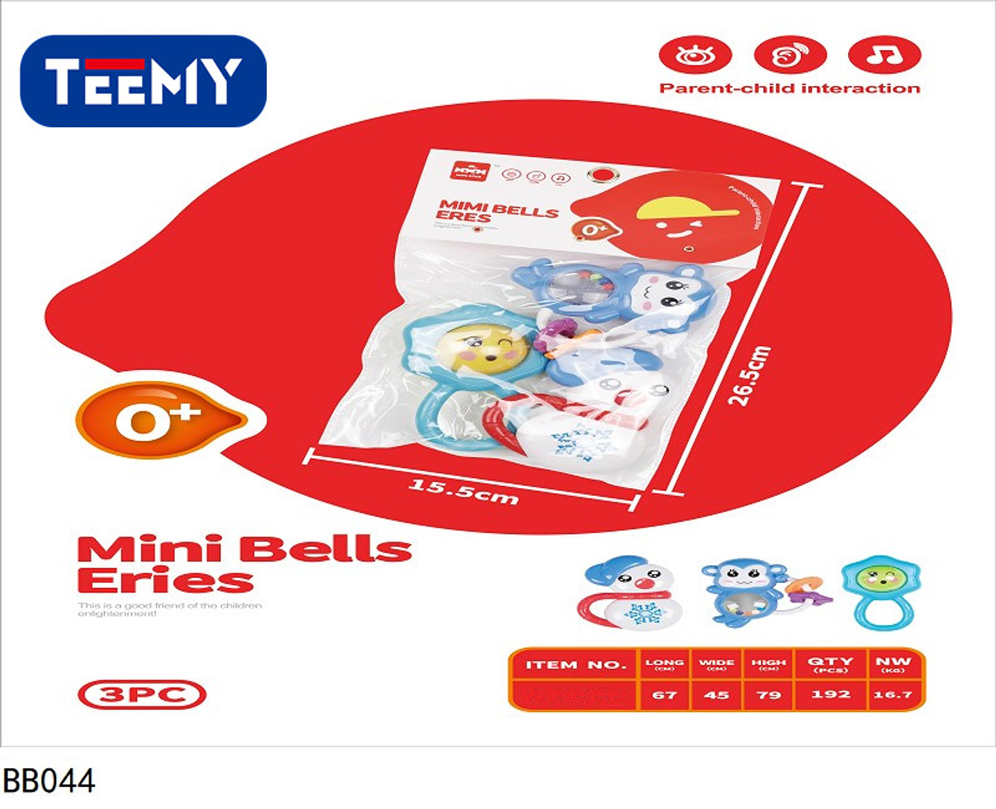 SONAJERO DE BEBES, PRECIO PUBLICADO ES AL POR MAYOR Y DEBEN SER 3 UNIDADES DEL MISMO  (BB044) 1