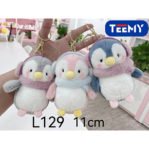 LLAVERO PELUCHE PINGUINO 11 CM PAQUETE 12 PCS