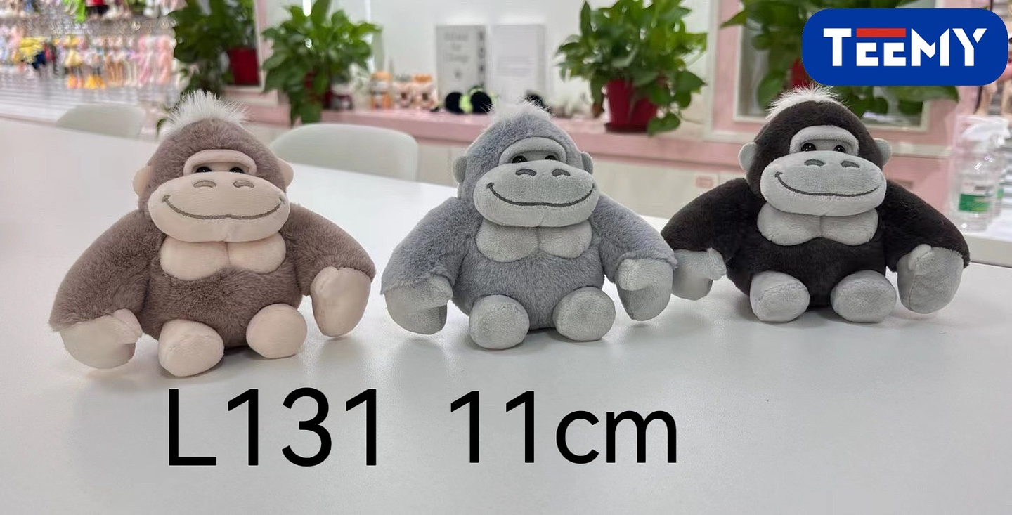 LLAVERO PELUCHE GORILA 11 CM PAQUETE 12 PCS (L131) 1
