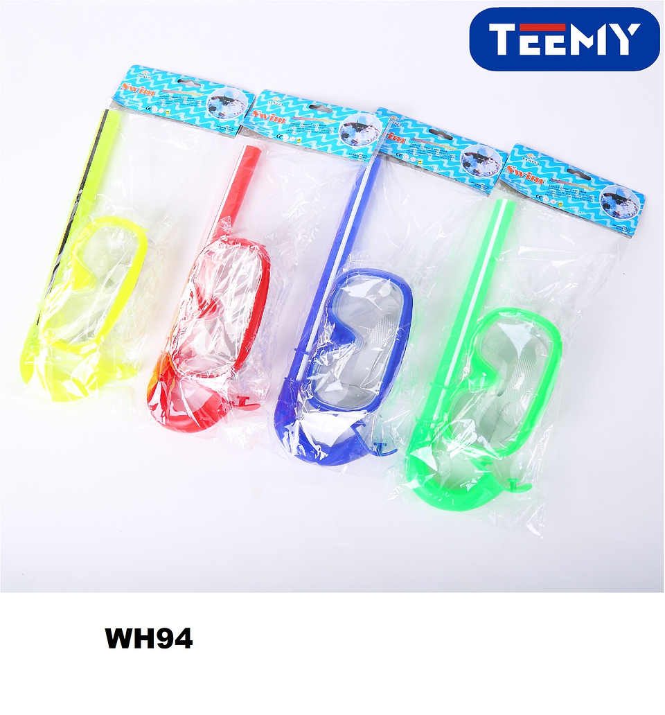 LENTES NATACION CON SNORKEL PAQUETE 6 PIEZAS (WH94) 1