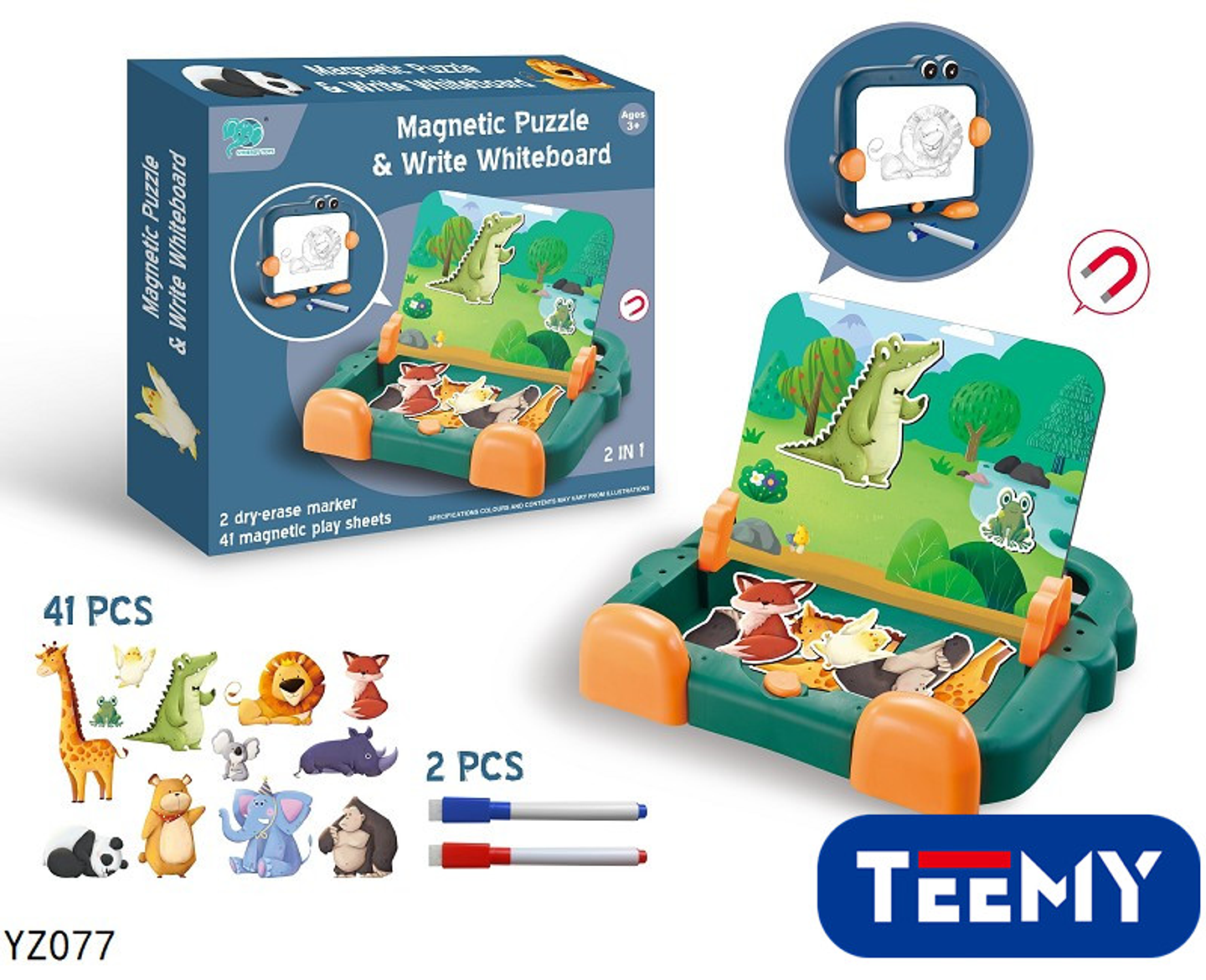 JUEGO PIZARRA MAGNETICA DE DINOSAURIOS DIDACTICA  , PRECIO PUBLICADO ES AL POR MAYOR Y DEBEN SER 3 UNIDADES DEL MISMO  (YZ077) 1