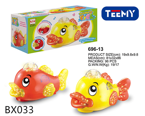 PESCADO MUSICAL , PRECIO PUBLICADO ES AL POR MAYOR Y DEBEN SER 3 UNIDADES DEL MISMO  (BX033)