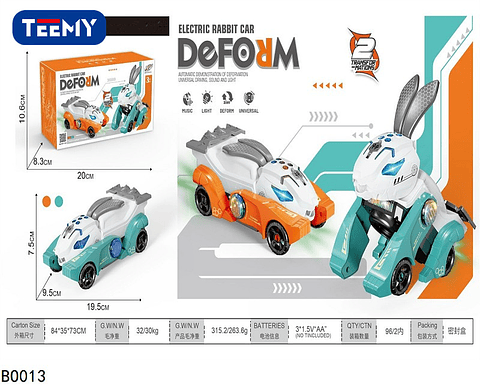 CARRO TRANSFORMER  , PRECIO PUBLICADO ES AL POR MAYOR Y DEBEN SER 3 UNIDADES DEL MISMO  (BO013)