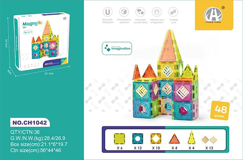 LEGO MAGNETICO 48 PIEZAS , PRECIO PUBLICADO ES AL POR MAYOR Y DEBEN SER 3 UNIDADES DEL MISMO 