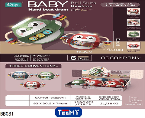 SONAJEROS PARA BEBE PAQUETE 6 PIEZAS (BB081)