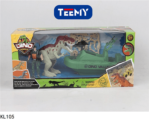 DINOSAURIO CON LANCHA  , PRECIO PUBLICADO ES AL POR MAYOR Y DEBEN SER 3 UNIDADES DEL MISMO  (KL105)
