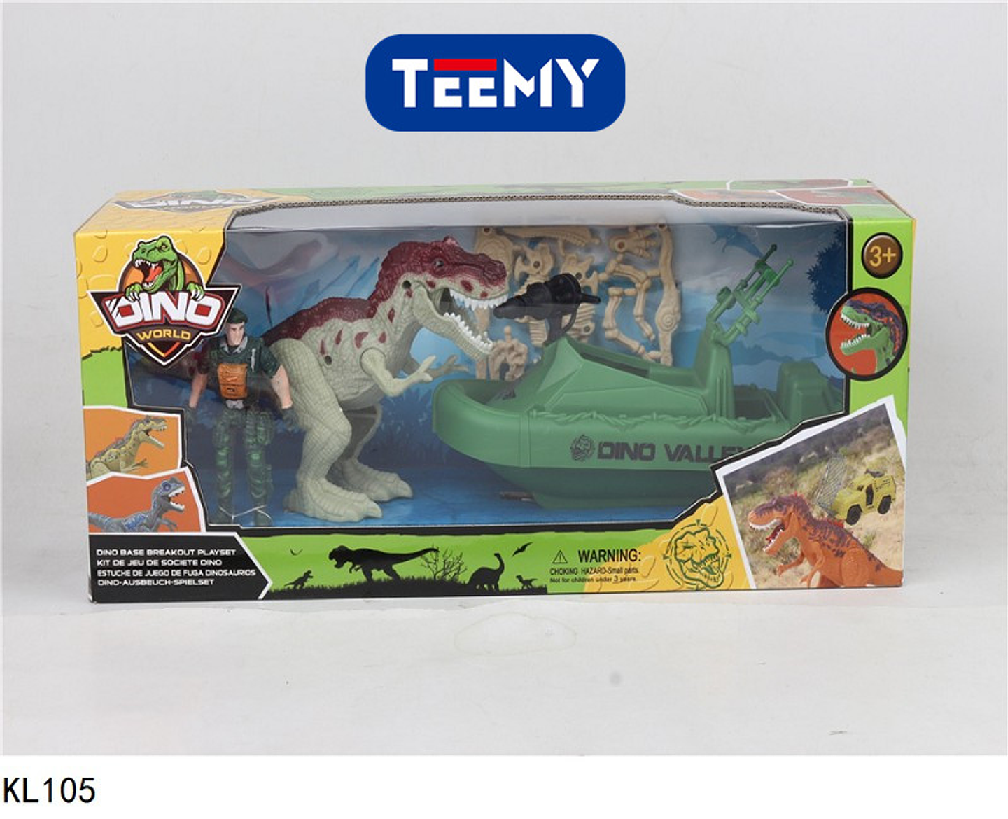 DINOSAURIO CON LANCHA  , PRECIO PUBLICADO ES AL POR MAYOR Y DEBEN SER 3 UNIDADES DEL MISMO  (KL105) 1