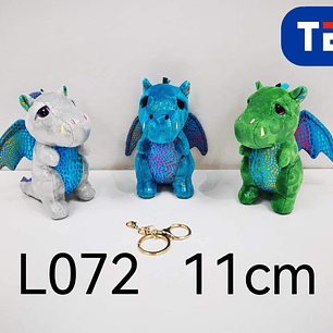 LLAVERO PELUCHE DRAGON PAQUETE 11 CM PAQUETE 12 PIEZAS