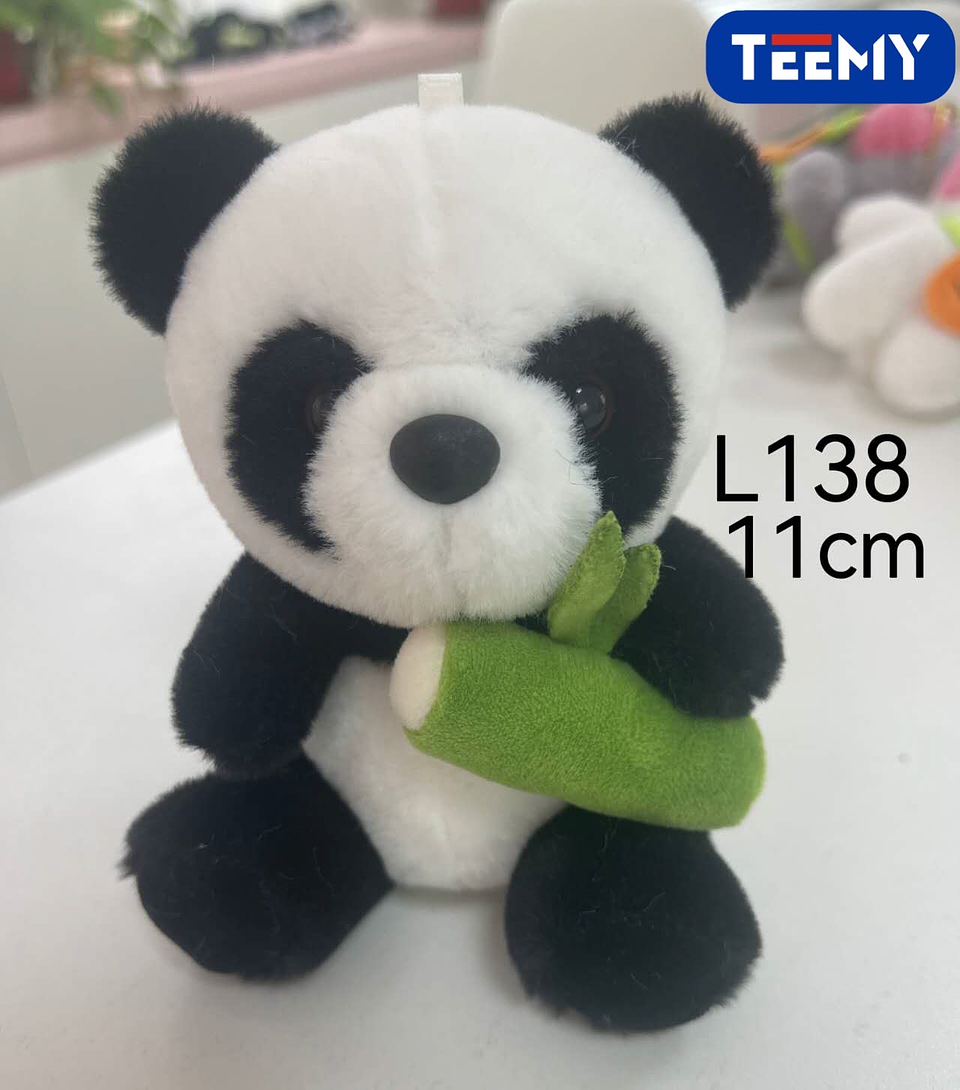 LLAVERO PELUCHE PANDA 11 CM PAQUETE 12 PIEZAS (L138) 1