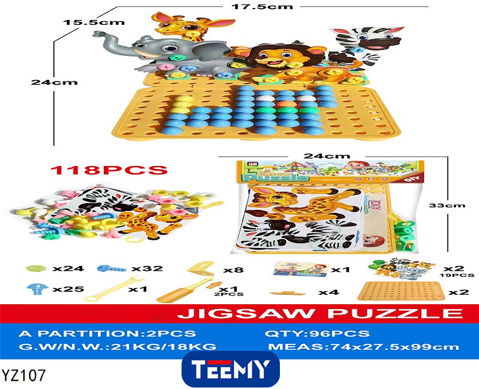 MESA PUZZLE CON ANIMALES  PRECIO PUBLICADO ES AL POR MAYOR Y DEBEN SER 3 UNIDADES DEL MISMO  (YZ107) 1