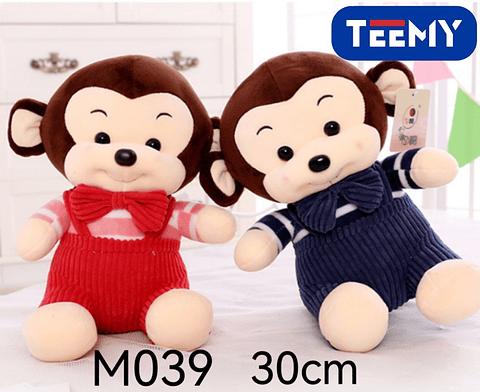 PELUCHE MONO 30 CM, PRECIO PUBLICADO ES AL POR MAYOR Y DEBEN SER 3 UNIDADES DEL MISMO  (M039)