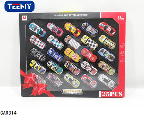SET DE CARROS 25 PIEZAS , PRECIO PUBLICADO ES AL POR MAYOR Y DEBEN SER 3 UNIDADES DEL MISMO  (CAR314)