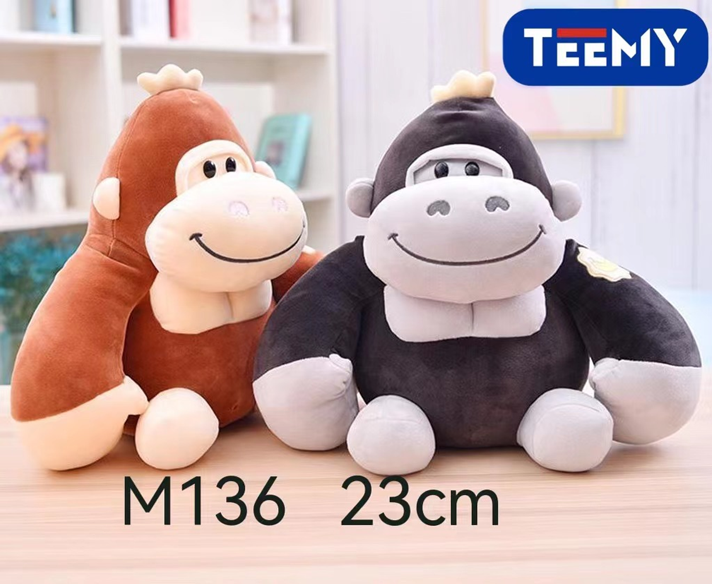 PELUCHE GORILA 23 CM, PRECIO PUBLICADO ES AL POR MAYOR Y DEBEN SER 3 UNIDADES DEL MISMO  (M136) 1