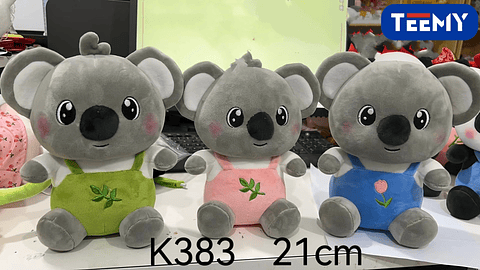 PELUCHE KOALA 21 CM, PRECIO PUBLICADO ES AL POR MAYOR Y DEBEN SER 3 UNIDADES DEL MISMO  (K383)