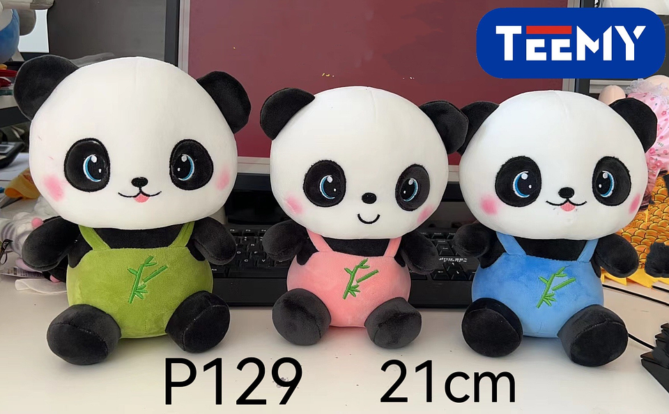 PELUCHE PANDA 21 CM  , PRECIO PUBLICADO ES AL POR MAYOR Y DEBEN SER 3 UNIDADES DEL MISMO  (P129) 1