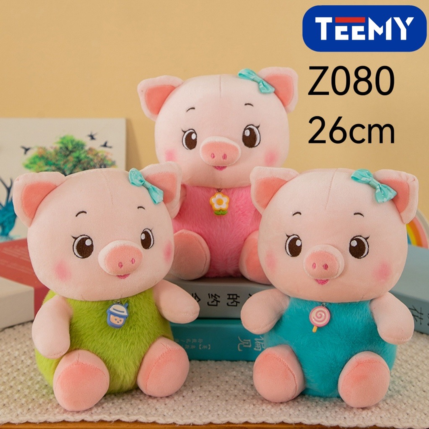 PELUCHE CHANCHO 26 CM , PRECIO PUBLICADO ES AL POR MAYOR Y DEBEN SER 3 UNIDADES DEL MISMO  (Z080) 1