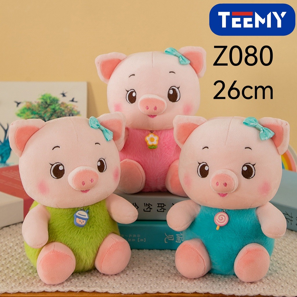 PELUCHE CHANCHO 26 CM , PRECIO PUBLICADO ES AL POR MAYOR Y DEBEN SER 3 UNIDADES DEL MISMO  (Z080) 1