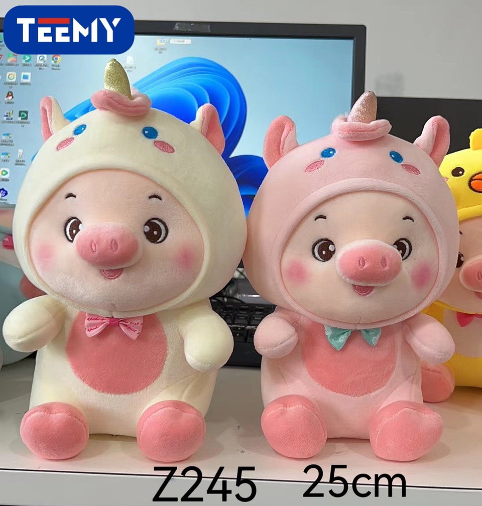 PELUCHE CHANCHO 25 CM , PRECIO PUBLICADO ES AL POR MAYOR Y DEBEN SER 3 UNIDADES DEL MISMO  (Z245) 1