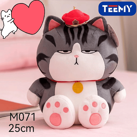 PELUCHE GATO EMPERADOR  25cm , PRECIO PUBLICADO ES AL POR MAYOR Y DEBEN SER 3 UNIDADES DEL MISMO  (M071)