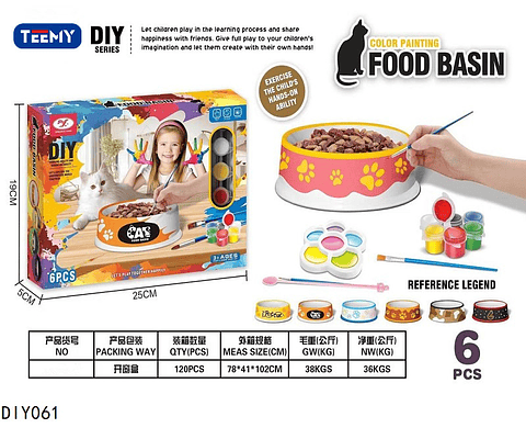 JUEGO PINTURA ENVASE PARA MASCOTAS  , PRECIO PUBLICADO ES AL POR MAYOR Y DEBEN SER 3 UNIDADES DEL MISMO  (DIY061)