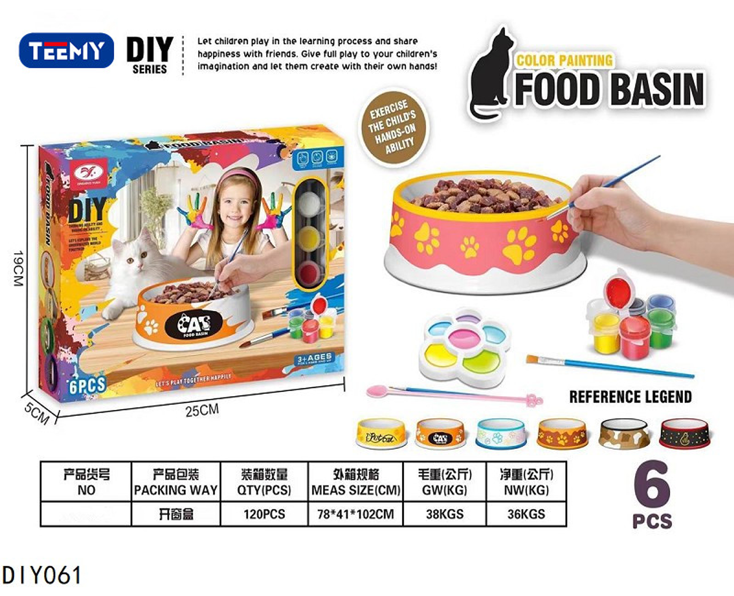 JUEGO PINTURA ENVASE PARA MASCOTAS  , PRECIO PUBLICADO ES AL POR MAYOR Y DEBEN SER 3 UNIDADES DEL MISMO  (DIY061) 1