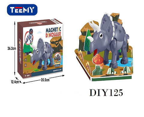 DINOSAURIO ARMABLE MAGNETICO  , PRECIO PUBLICADO ES AL POR MAYOR Y DEBEN SER 3 UNIDADES DEL MISMO  (DIY125)