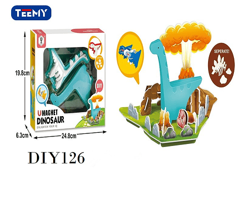 DINOSAURIO ARMABLE MAGNETICO  , PRECIO PUBLICADO ES AL POR MAYOR Y DEBEN SER 3 UNIDADES DEL MISMO  (DIY126)