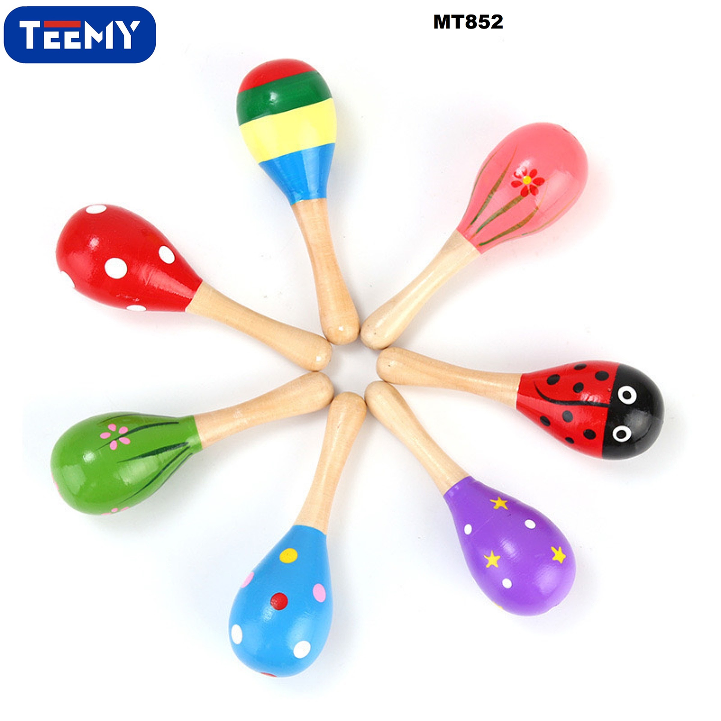 MARACAS DE MADERA PAQUETE 12 PIEZAS (MT852) 1