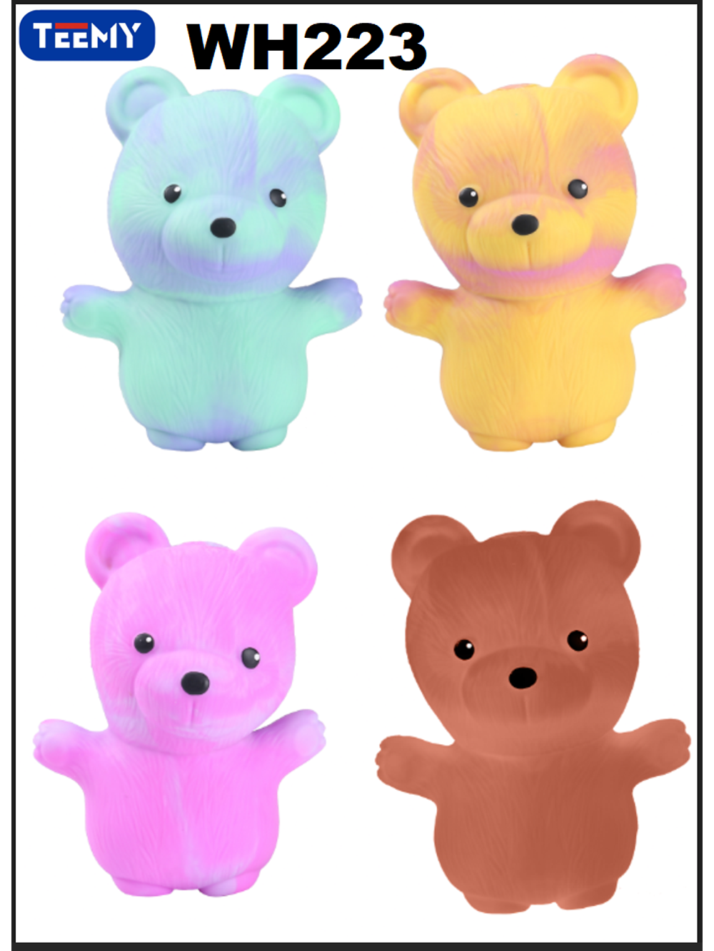 SQUISHY OSO PAQUETE  8 PIEZAS