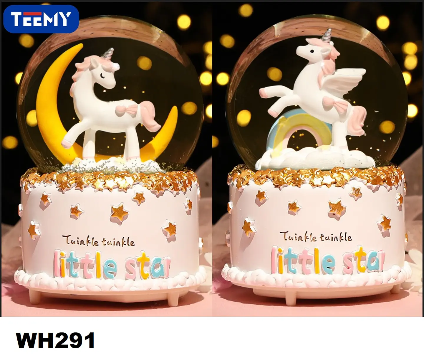 BOLA DE NIEVE UNICORNIO  , 3 DEL MISMO POR MAYOR  (WH291) 1