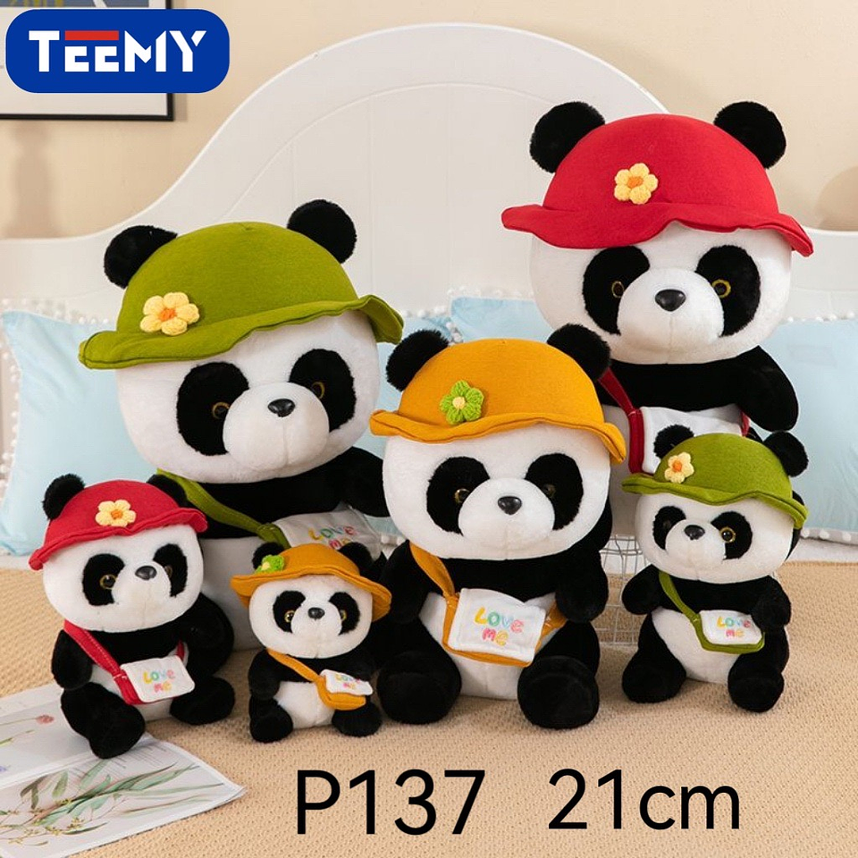 PELUCHE PANDA 21 CM , PRECIO PUBLICADO ES AL POR MAYOR Y DEBEN SER 3 UNIDADES DEL MISMO  (P137) 1