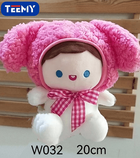 PELUCHE MELODY SANRIO CM  , PRECIO PUBLICADO ES AL POR MAYOR Y DEBEN SER 3 UNIDADES DEL MISMO  (W032)